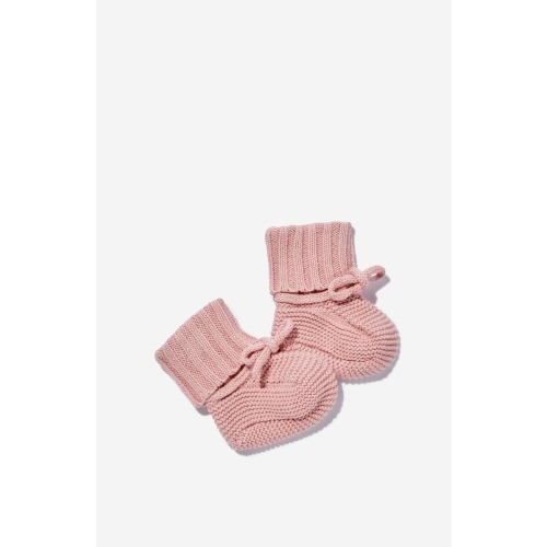 Organic Knit Booties | Color: Zephyr