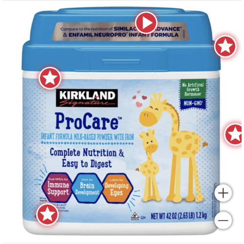 Kirkland Signature ProCare with Dual HMO's, Non-GMO Infant Formula 42 oz, 2-pack