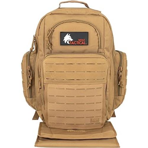 WOLF TACTICAL Military Inspired Diaper Bag - Dad Diaper Bag Backpack with Changing Mat, Mens Diaper Bag for Dad
