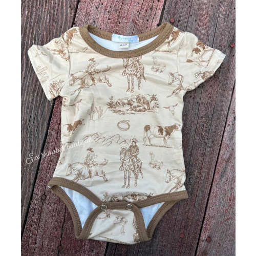 Wild West baby onesie