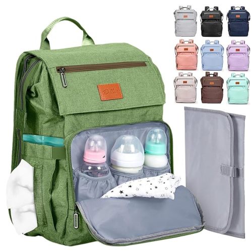 PILLANI Baby Diaper Bag Backpack - Large Bag for Boys & Girls - Diaper Backpack - Travel Diaper Bags w/Changing Pad, Baby Registry Search & Shower Gifts - Essentials Must Haves Newborn Stuff for Mom