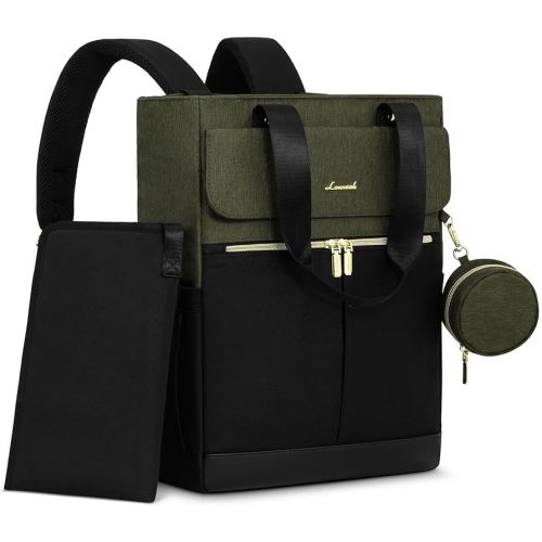 LOVEVOOK Diaper Bag Backpack with Insulated Pockets, Changing Pad, Pacifier Case, Anti-Theft Travel Backpack for Women