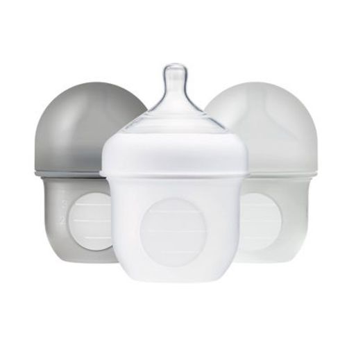 Boon Nursh Silicone Pouch Baby Bottles - Mint - 4 Fl Oz/3pk