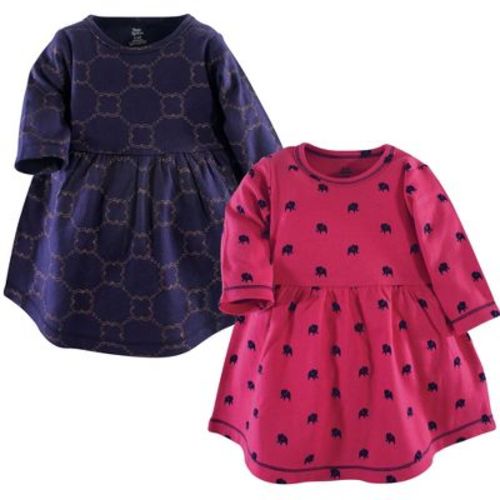 Luvable Friends Hudson Baby Long-Sleeve Dresses 2pk