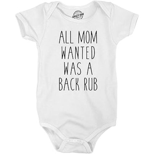 All Mom Wanted was a Back Rub Romper Funny Mommy Baby Creeper Bodysuit