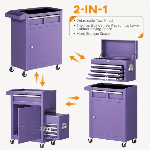 5 drawer rolling tool storage cabinet detachable - Temu