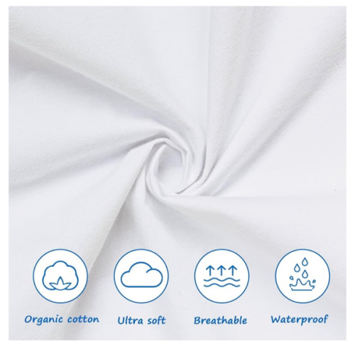 Bassinet Sheets Waterproof 2 Pack Bassinet Mattress Protector Cotton Fitted Cradle Sheets Set for Oval Rectangle Hourglass Mattres, Soft Breathable Mattress Pad Cover Baby Girl Boy, White