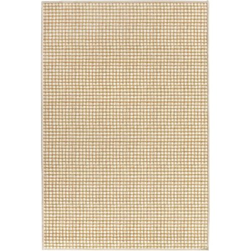 Dash & Albert Hartley Natural Machine Washable Rug, 5 X 8 Feet, Natural Plaid Pattern