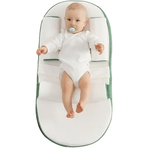 SISTINE Baby Feeding Pillow, Baby Anti Overflow Feeding Pillow, Baby Multifunctional Feeding Support Pillow, Travel Portable Feeding Pillow, Removable Adjustable,Green