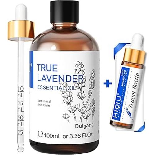 HIQILI Lavender Essential Oil 100% Pure Undiluted Therapeutic Grade
