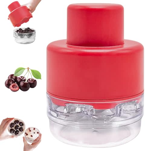 Cherry Pitter Multiple, Push Type Cherry Corer Multiple, Kitchen Cherry Jam 7 Holes Multi Pitter Tool, 7-in-1 Cherry Seed Remover Quick Portable Cherry Pitting Tool