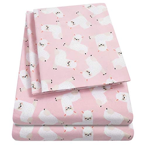 1500 Supreme Kids Bed Sheet Collection - Fun Colorful and Comfortable Boys and Girls Toddler Sheet Sets - Deep Pocket Wrinkle Free Soft and Cozy Bedding - Full, Llamas