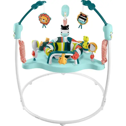 Fisher-Price Baby Bouncer Colorful Corners Jumperoo Activity Center with Music Lights Sounds & Developmental Toys