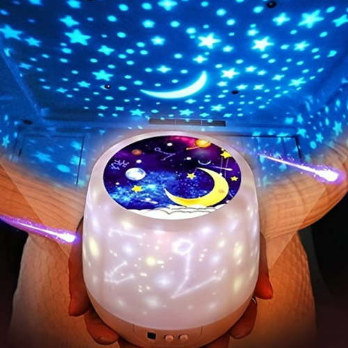 Night Lights for Kids, KISTRA Multifunctional Star Projector Lamp LED Night Light 6 in 1 for Boys and Girls Birthday Gifts, Christmas, Best Gift for Baby’s Bedroom