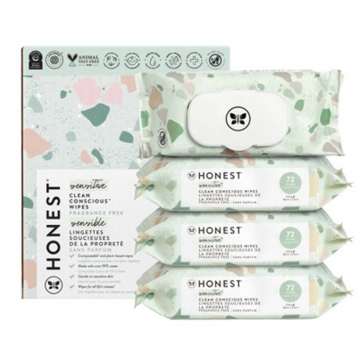 The Honest Company Plant-Based Baby Wipes made with over 99% Water - Geo Mood - 288ct