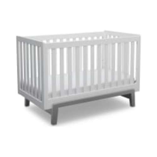 Delta Children Aster 3-in-1 Convertible Crib - Bianca White with Gray