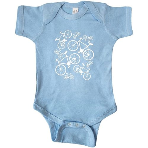 inktastic White Big/Small Bikes Infant Creeper - 6 Months - Light Blue