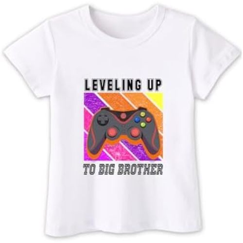 Big Brother T Shirt Gift for Toddler Boys Promoted to Big Brother Announcement T-Shirt Best Big Bro Tees Short Sleeve 2T-8Y