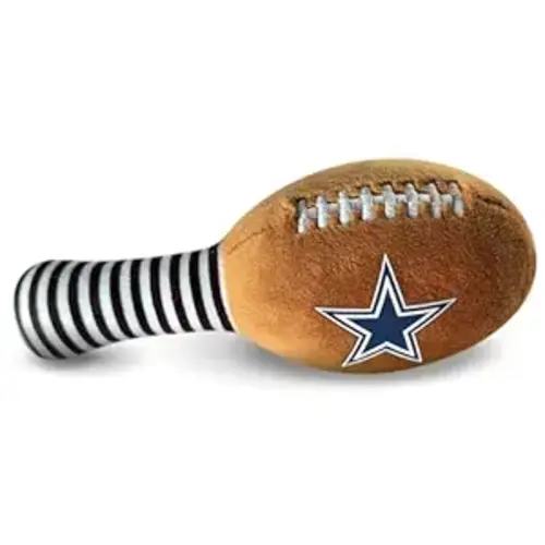 Dallas Cowboys Plush Football Rattle by Smilo - Officially Licensed NFL Baby Rattle Toy - Soft Baby Rattle with Bell - for Babies and Toddlers from 3 Months