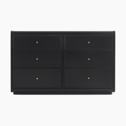 Bellini Aspen 6 Drawer Dresser - Black With Textured Oat