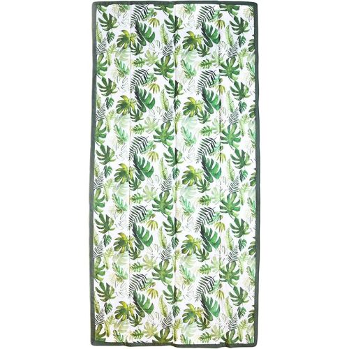 Little Unicorn 5'x10' XL Outdoor Family Picnic & Beach Blanket | Durable & Water-Resistant Fabric | Compact Fold & Easily Wipes Clean | Zipper Pocket (Tropical Leaf)