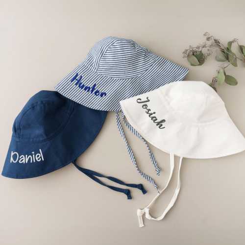Toddler Bucket Hat, Back to School, Embroidered Baby Bucket Hat, Monogram Toddler Beach Hat, Baby Shower Gifts, Baby Boy Girl Sun Hat