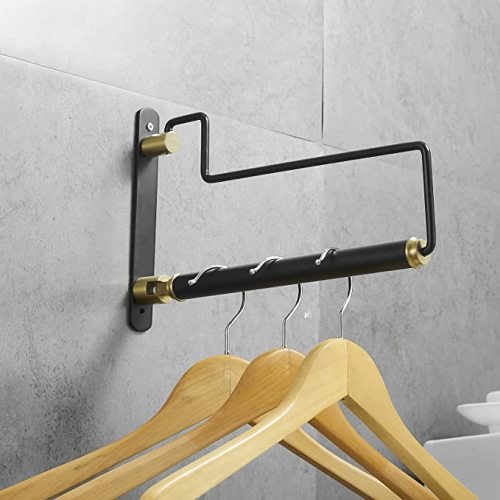 Wall-Mounted Drying Rack (style B: black and gold)