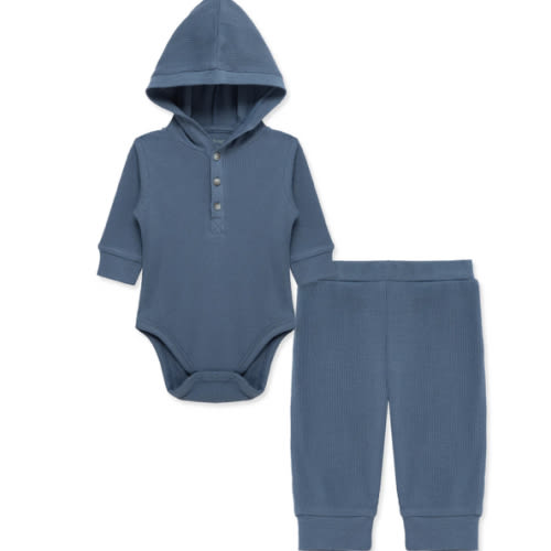Dark Blue Bodysuit & Pant Set
