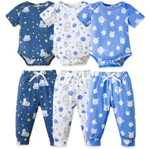 NZRVAWS Newborn Baby Boy Clothes Outfits Letter Prined Romper Pants Set Infant Baby Boy Clothing 0 3 6 9 12 18 Months