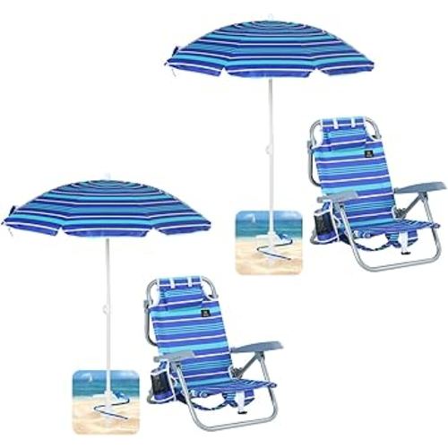Amazon.com: Nice C Toddler Beach Chair, Kids Beach Chair with Umbrella, Backpack Beach Folding Chairs, Backpack Camping Chairs, 5-Position Reclining, with Cup Holder, for Beach, Camping, Picnic (1 Pack) : Sports & Outdoors