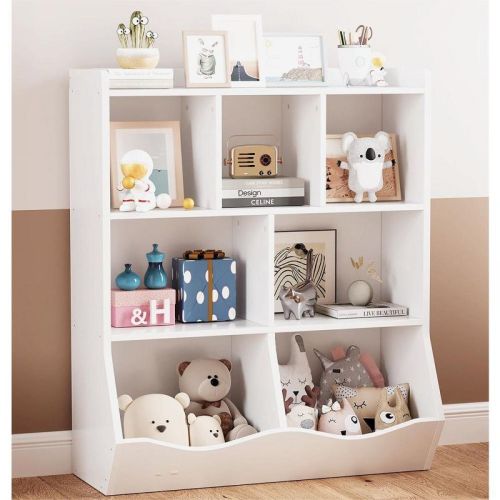 White 3-tier Kids Toy Storage Cabinet