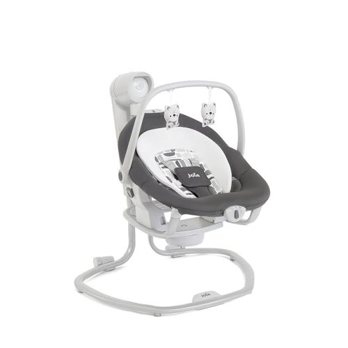 Joie Miso 2-in-1 Baby Swing & Rocker– Dual Motion Swing & Portable Rocker with 6 Speed Settings, Soothing Vibration, and 3 Recline Positions – Softglow Dimmable Light (Logan)