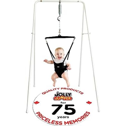 Jolly Jumper *Classic* (Black) - Trusted by Parents, Loved by Babies for Over 75 Years. The Original Baby Exerciser and Your Alternative to Activity Centers and Baby Bouncers.