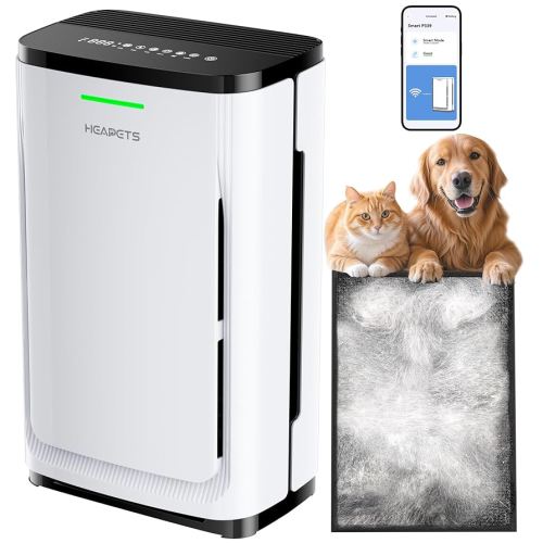 Large Air Purifier for Cat Dog Hair, Pet Air Purifiers for Dorm Room Bedroom Home up to 3000 sq ft, Strong Adsorb Floating Hair, Anion Carbon HEPA 7-Stage Filter, Zero Ozone, Air Cleaner for Pet Odor