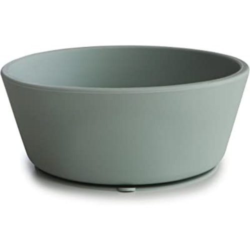 mushie Silicone Suction Bowl | BPA-Free Non-Slip Design (Cambridge Blue)