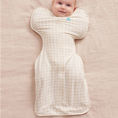 Swaddle Up™ 1.0 TOG Cotton Tan Houndstooth