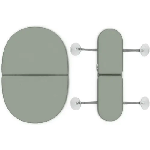 Lalo Knee & Elbow Saver - Foldable Padded Cushions for Bathtime Relief, Quick-Dry, Suction Cups for Stability, Bath Kneeler and Elbow Rest Pad Set 17 x 11.5 in Knee Pad & 16 x 4.5 in Elbow Pad - Sage