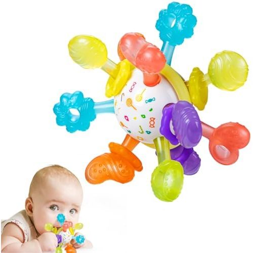 Baby Montessori Sensory Toys for 0-6 6-12 Months, Baby Teether Teething Toys for Babies 0 3 6 9 12 18 Months, Newborn Infant Learning Developmental Toys Gifts for 1 2 Year Old Boys Girls