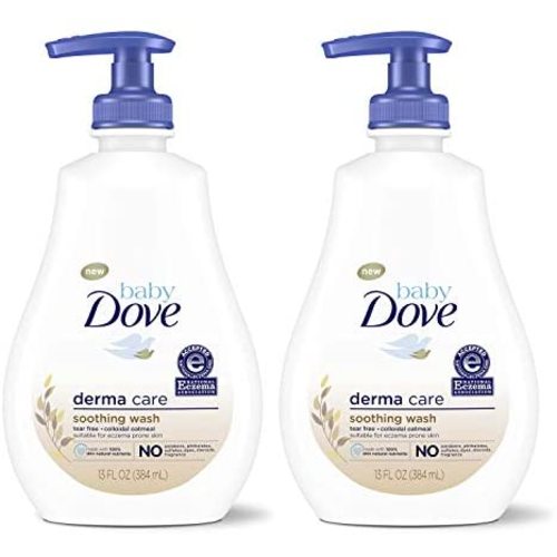 Dove Soothing Baby Body Wash To Soothe Delicate Baby Skin Derma Care No Artificial Perfume or Color, Paraben Free, Phthalate Free 13 oz 2 Count
