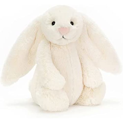 Jellycat Bashful Cream Bunny Stuffed Animal, Medium, 12 inches