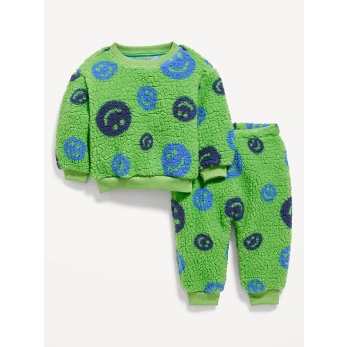 Unisex Sherpa Top and Jogger Pants Set for Baby