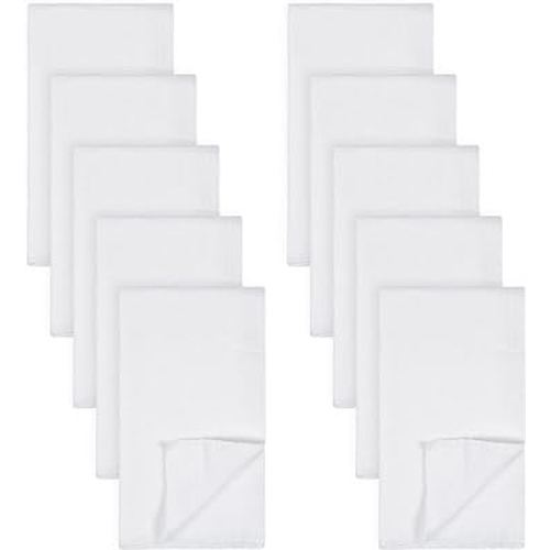 Gerber Unisex Baby Boys Girls Birdseye Flatfold Cloth Diapers Multipack White 10 Pack
