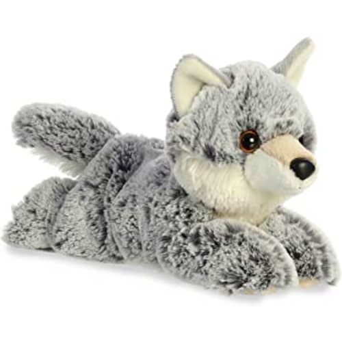 Aurora® Adorable Mini Flopsie™ Winter Wolf™ Stuffed Animal - Playful Ease - Timeless Companions - Gray 8 Inches