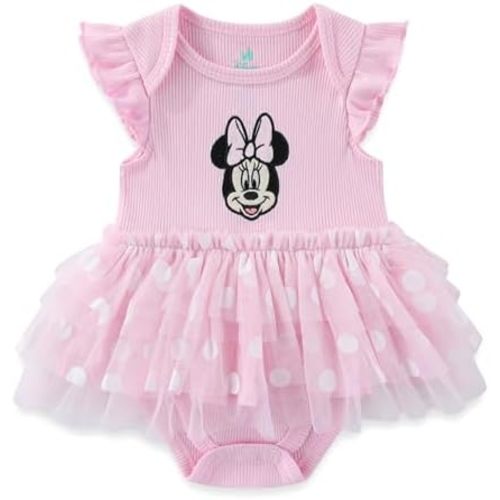 Disney Minnie Mouse Baby Girls Tutu Bodysuit for Newborn and Infant