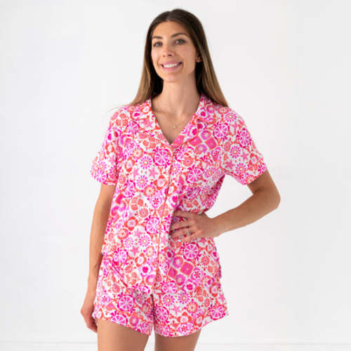 Coastal Gems Women's Short Sleeve & Shorts Pajama Set
