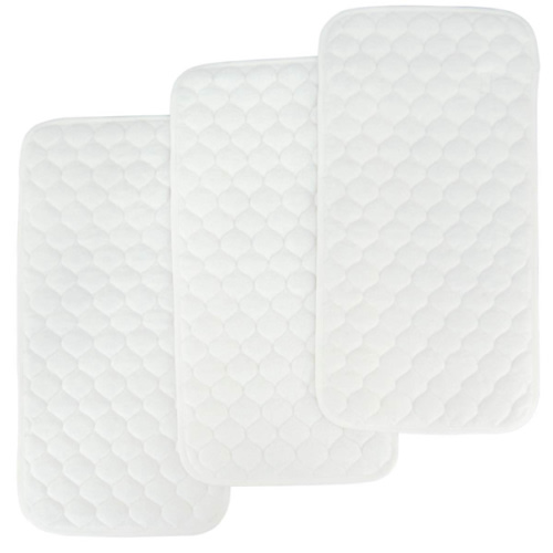 BlueSnail Quilted Thicker Waterproof Changing Pad Liners,3 Count(Snow White 13” x 27”)