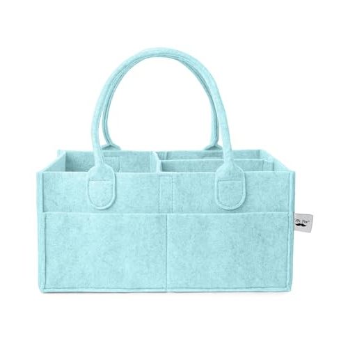 Mr. Pen- Baby Diaper Caddy Organizer, Mint Whisper, Baby Caddy Organizer with Handle, Compact Size, Collapsible & Portable