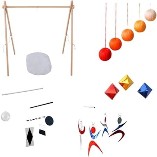 Montessori Mobile Set 4x, Baby Mobile Gym Set, Baby Mobile Toys Kit, Crib Mobile, Hanging Mobile, Octahedron Mobile, Munari Mobile