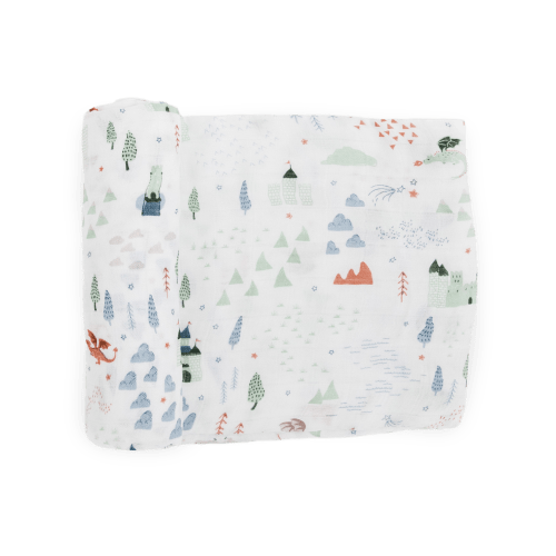 Deluxe Muslin Swaddle Blanket - Dragon Days
