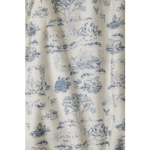 Bleu Toile Crib Sheet